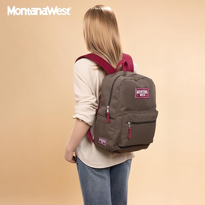 Montana West Backpack for Women Men 2 PCS Lightweight College Bookbags Casual Daypack Backpacks for Commute & Travel