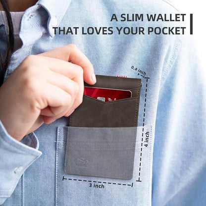 Zitahli Wallet for Men-6 Slots ID Window-Mens Wallets-Slim Wallet Classic Spring Money Clip RFID Blocking-Gift for Men