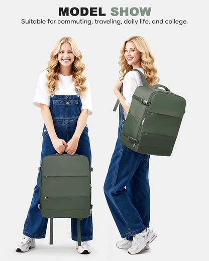 coofay Large Vacuum Backpack Travel with Pump Vacpack Travel Backpack with Vacuum System Compression Backpacks for Travel Easy Vac Pack Carry on Luggage