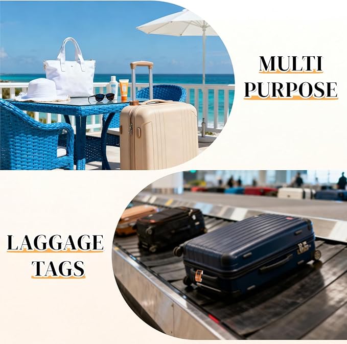 1000 Tags Luggage Tags for Suitcases | Hotels Baggage Claim Check for Bags with Transfer Tape & Serial Numbering, A Marker & Double-Sided Tape | Hotel Luggage Claim Bulk Ticket, White