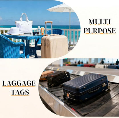 1000 Tags Luggage Tags for Suitcases | Hotels Baggage Claim Check for Bags with Transfer Tape & Serial Numbering, A Marker & Double-Sided Tape | Hotel Luggage Claim Bulk Ticket, White