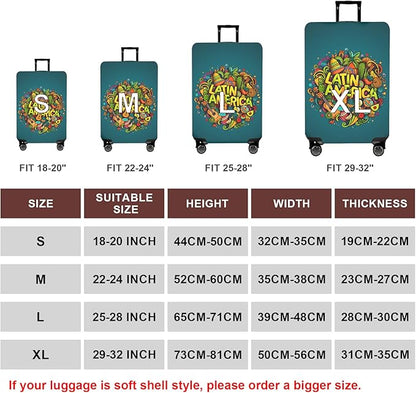 WUJIAONIAO Travel Luggage Cover Baggage Suitcase Cover Protector Skins 18-32 Inch (US-Area, L (for 25-28 inch luggage))