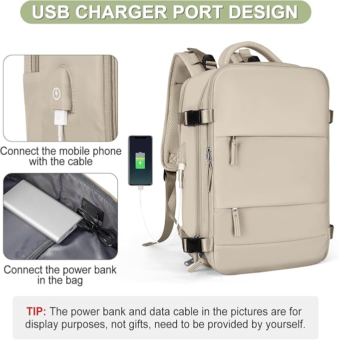 Large Travel Backpack For Women Men Airline Approved Carry On Backpack Flight Approved Waterproof Sports Luggage Backpack Casual Daypack Hiking Backpack