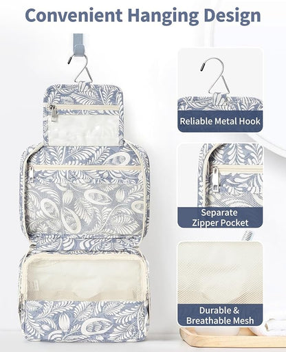Narwey Small Hanging Travel Toiletry Bag for Women, Travel Bag for Toiletries, Makeup Bag Organizer Cosmetic Bags Make Up Bags for Girls