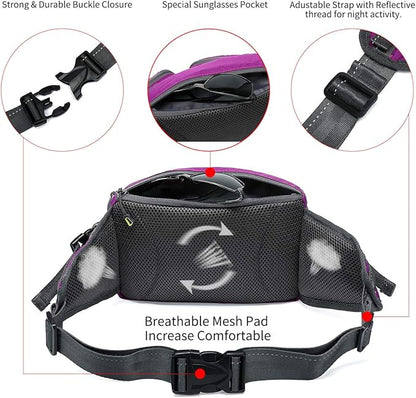 TUDEQU Hiking Fanny Pack for Men Women Large Hiking Waist Packs Mens Fanny Pack Crossbody Waist Bag for Men for Travel