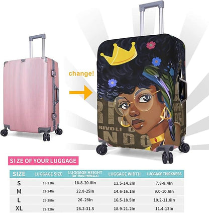 Suitcase covers for luggage luggage cover for Suitcase Washable Suitcase Protector Anti-scratch Suitcase cover X-Large African American Afro Black Girl