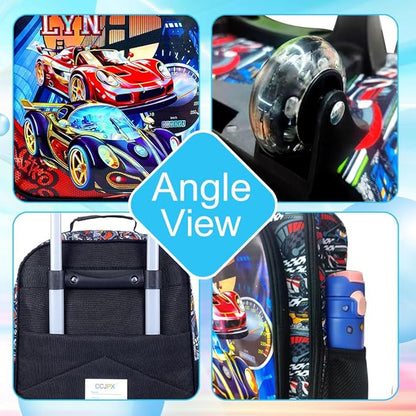 KLFVB Kids Luggage for Boys Girls, Cute Rolling Wheels Suitcase for Toddler, Children Travel Carry on Suitcase