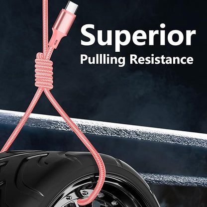 USB C to USB C Charger Cable, 5 Pack [3/3/6/6/10ft] Type C Fast Charging Cord High Data & Transfer Wire Compatible for iPhone 16/15/Pro/Plus/Pro Max iPad Pro Air 5 Samsung Galaxy(Pink)