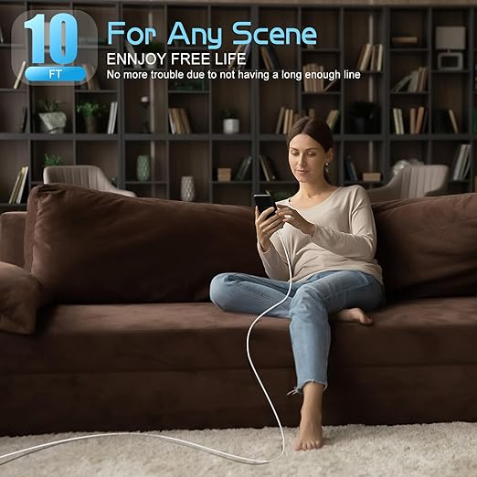 Dual Port A/C Charger for iPhone 17 16 15,Type C Charger Fast Charging Block,2Pack Quick USB C Wall Chargers Adapter,10FT USB C Charging Cable for iPhone 17/17 Pro Max/17 Air/16 Pro/16e/15 Plus/15 Pro