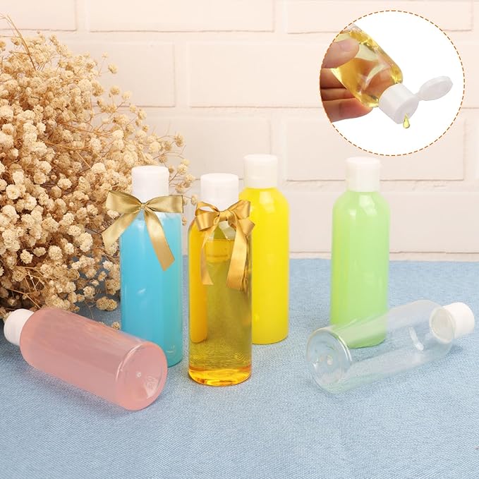 80 Pack 3.5 oz Plastic Bottles with White Top Caps, Clear Empty Bottles, Cosmetic Containers for Lotion and Shampoo, Travel-Friendly Bottles, BPA-Free for Liquids and Personal Care