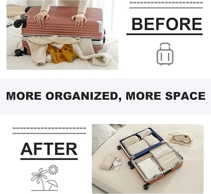 Travel Packing Cube Luggage Organizer - Travel Essential Accessory for Suitcase Lightweight Durable Toiletry Cosmetic Laundry Shoe Compression Carry on Storage Large Bag 10 set