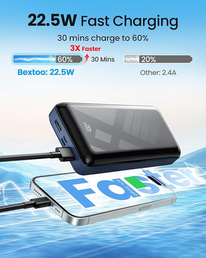 Power Bank 50000mAh 22.5W Fast Charging Portable Charger, USB C Quick Charge with 3 Outputs & 2 Inputs, LED Display, Huge Capacity External Cell Phone Battery Pack for iPhone, iPad, Camping