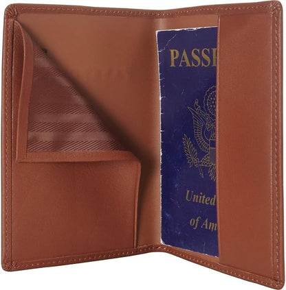 Royce Leather Rfid Blocking Passport Travel Document Organizer In Genuine Leather Packing Organizer, Tan 2