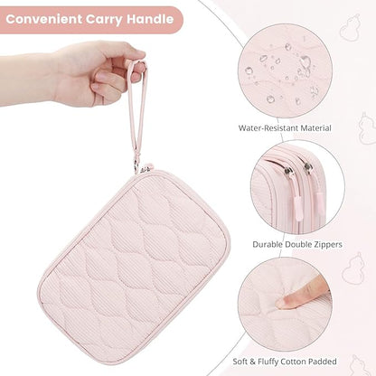 Skycase Tech Pouch - Lightweight Electronics Organizer Travel Case, Double Layers Travel Cable Organizer, All-in-One Storage Bag for Charger, Cord, Phone, Flash Drive, Accessories