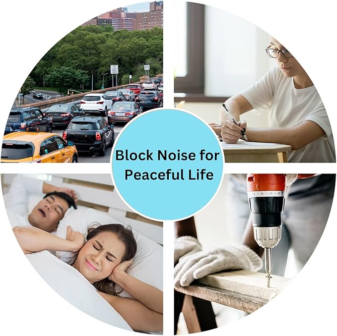 Quality Foam Earplugs - 200 Pairs Bulk Pack - Ideal Ear Plugs for Sleeping, Noise Cancelling, Snoring, Travel, Shooting, Study, Work, Construction, and Safety Hearing Protection - 32 dB NRR - Blue