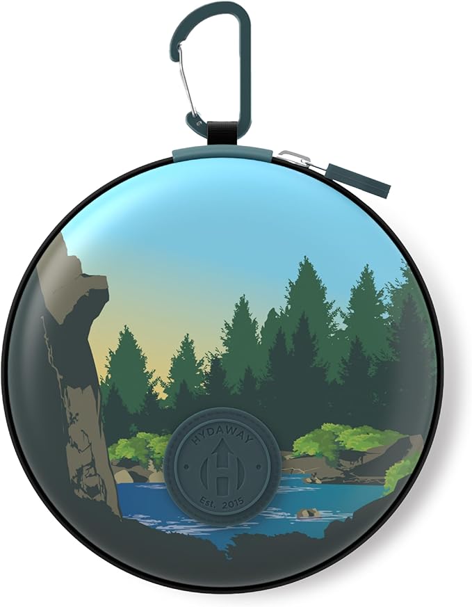 HYDAWAY Travel Case for Collapsible Bottles, Bowls & Cups - Protective Storage with Carabiner Clip - Durable, Water-Resistant, TSA-Friendly