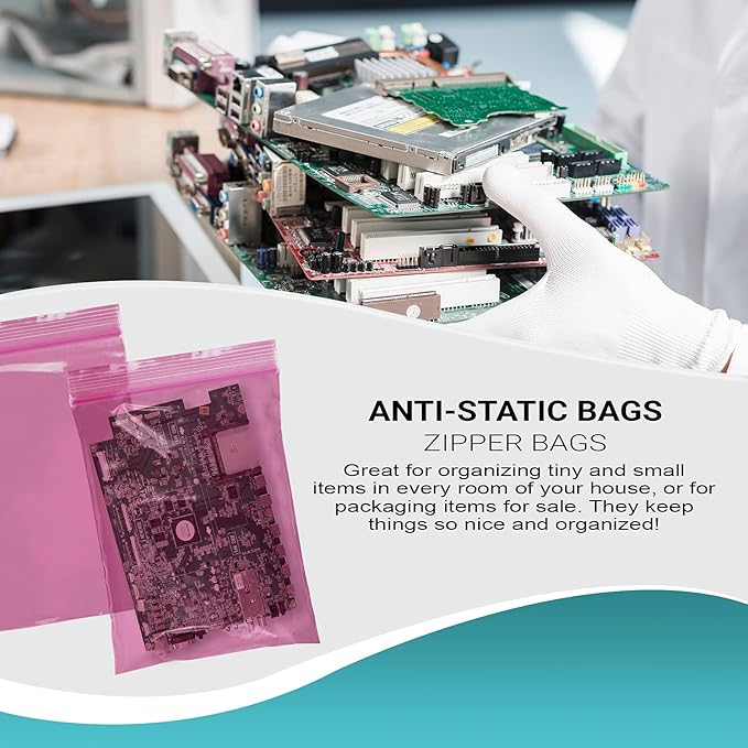 APQ Plastic Reclosable Zipper Bags, 9 x 12 Inch. Pack of 1000 Anti Static Poly Bag. Plastic Jewelry Bags. Anti Static Bag Resealable. Resealable Plastic Bags. Jewelry Poly Bags Reclosable