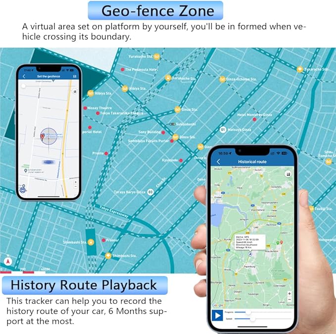 Car GPS Tracker for Vehicles Long Battery Life 20000mAh Tracker Device Real-Time and Precise Location Tracking Device Magnetic Waterproof Multiple Alarm App iOS/Android TK918 4G