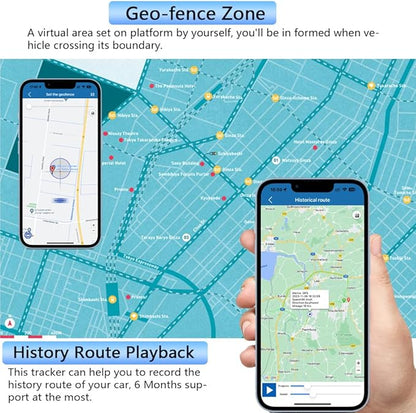 Car GPS Tracker for Vehicles Long Battery Life 20000mAh Tracker Device Real-Time and Precise Location Tracking Device Magnetic Waterproof Multiple Alarm App iOS/Android TK918 4G