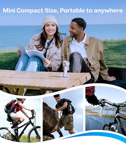 TORRAS COOLiFY iva Handheld Fan with Ice Cooler, [Chill by 50F], 0-100 Adjustable Speed, Super Mini Powerful Portable Fan 5000mAh Rechargeable, Hand Fans for Travel Essentials, Gifts for Women, Ivory