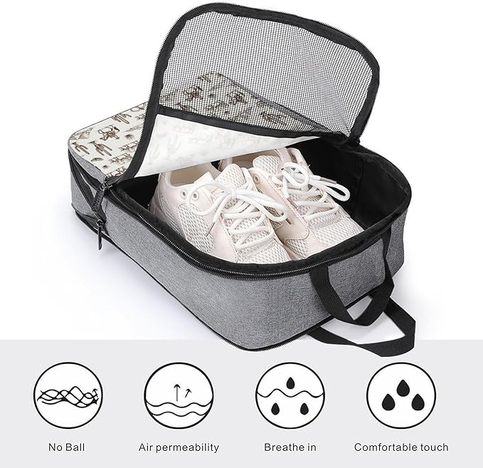 Lightweight Sneakers Packing Organizer Wild West Cowboy Ride Horse Cactus Western Portable Shoe Storage Bag Reusable Portable Shoe Bag