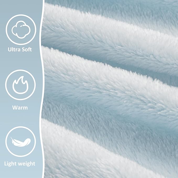 Travel Blanket, 3-in-1 Ultra-Soft, Warm & Lightweight Travel Blanket Airplane with Bag, 65x40 in, Airplane Travel Essentials for Women, Men & Kids with Eye Mask, Luggage Sleeve & Backpack Clip