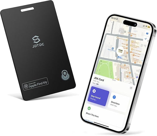 Tracking-Card-for-Wallet [Apple MFi Certified], Tracking Card Works with Apple-Find-My (iOS Only), Bluetooth-Tracker-Smart-Card for Wallet/Luggage/Passport, IP68 Waterproof, 1 Pack