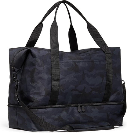 Lo & Sons Catalina Deluxe Weekender - Recycled Poly Small Capacity (40L) Travel Duffel With Shoe Compartment, Luggage Sleeve, Padded Strap | Versatile Durable Bag For Women, Men for Weekend, Carry On