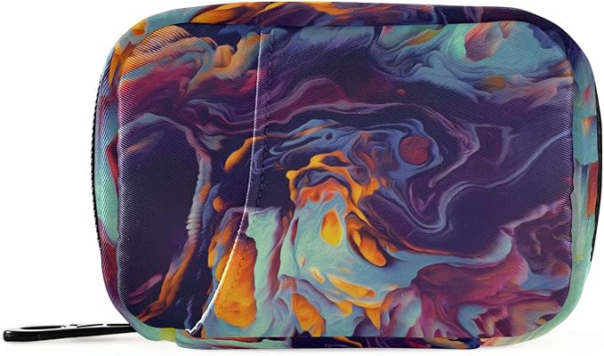 Energy Purple Green Pill Organizer Box Case Container Holder 7 Days Weekly Travel Cute Vitamin Dispenser Sorter Planner Storage Small Compact Men Women