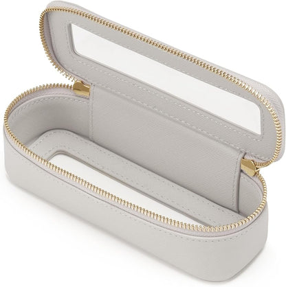 Popvibe Clear Makeup Bag Travel Cosmetic Case Transparent Toiletry Bag with Zipper, Portable Make Up Organizer Traveling Compact Car Bag for Essentials