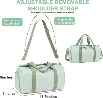 BLUBOON Duffle Bag Girls Kids Cute Gym Bag with Shoes Compartment & Wet Separation Waterproof Sports Overnight Travel Bag