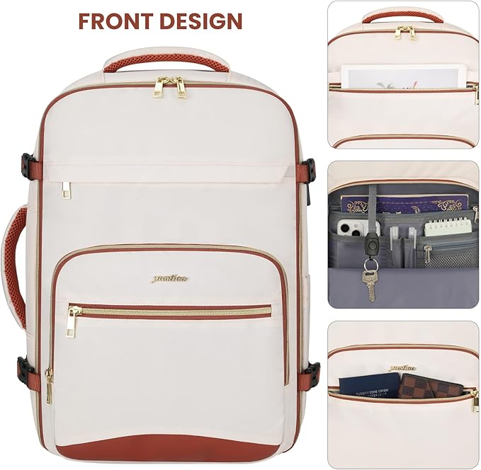 Travel Laptops Backpack for Women,Large Carry On Luggage for Airplanes Weekender Bags for Personal Items,Airline Approved TSA Overnight Bags with 4 Packing Cubes