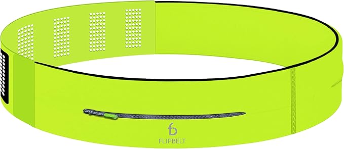 FlipBelt Adjustable Running Belt, Fitness and Running Fanny Pack for Women and Men, Non Chafing Waist Band Pack for Phone Keys Money, Moisture Wicking Storage Belt, USA Company