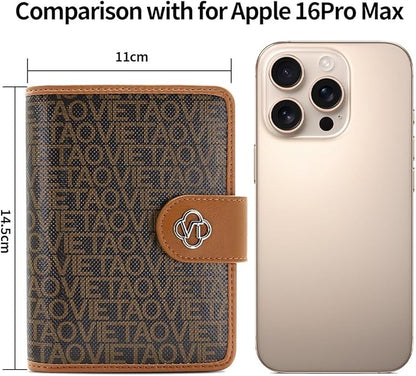 Passport Holder Wallet Bag with AirTag Holder, Card Slots and Passport Solt Ticket Cash Solt, Photo Solt Sim Card Pen Slot.Brown