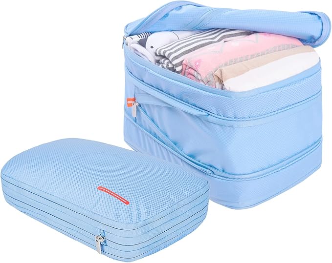 Bee Nesting Waterproof Compression Packing Cubes,Travel Packing organizers for Carry on Luggage,Backpacking, Suitcases