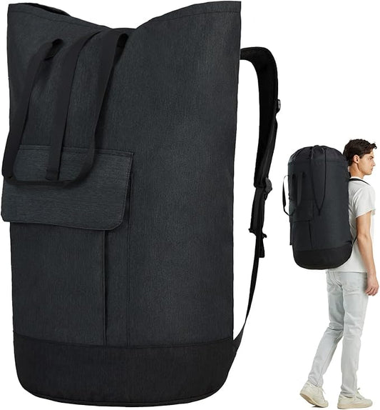 Laundry Backpack Bag 115L, Heavy Duty Laundry Bags with Shoulder Straps, Dirty Clothes Bag for College Dorm Essentials, Hamper Backpack for Travel, Laundromat, Apartment, Beach, Camping