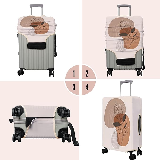 Travel Luggage Cover Suitcase Protector Fits 18-32 Inch Wheel Covers PatternedTravel Related Items Flower Luggage Protector Elastic XL