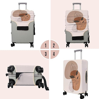 Travel Luggage Cover Suitcase Protector Fits 18-32 Inch Wheel Covers PatternedTravel Related Items Flower Luggage Protector Elastic S