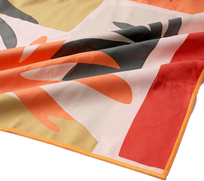 Eunzel Microfiber Beach Towel, Quick Dry Travel Towel Large Sand Free Towel for Beach, Camping, Swim Pool, Gym, Sports& Yoga 71"x32", Retro Tropics