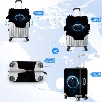 ANNA QUEEN Travel Luggage Cover Suitcase Protector Suitcase Cover Anti-Scratch,Stretchable Bag Cover Washable Durable Polyester