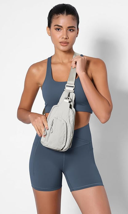 ODODOS Daily Sling Bag with Adjustable Straps Crossbody Chest Bag Lightweight Small Backpack for Casual Traveling Hiking