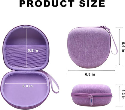 Kids Headphones Case Compatible with iClever BTH12 / BTH20/ BTH26/HS19, JoySpark, Candy Bila, EarFun, MIDOLA, IMYB Foldable Kids Headphones, Purple Travel Storage Bag(Case Only)