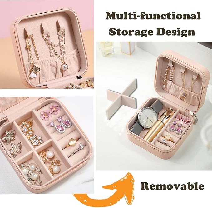 Travel Jewelry Case Bridesmaid Gifts Box,12 Pack Small Jewelry Box Mini Jewelry Organizer,PU Leather Portable Earring Storage Box for Women Girls Bridesmaid Proposal Gifts