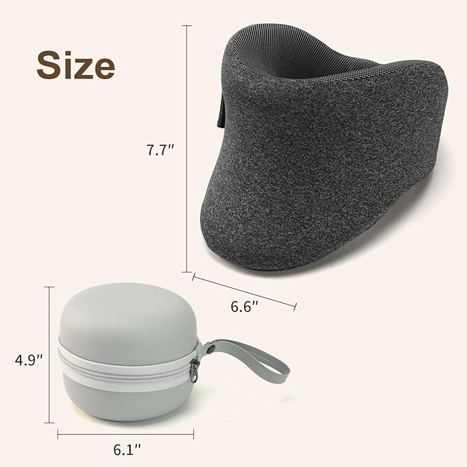 Travel Neck Pillows for Airplanes, Patented Chin Support Napping Travel pillow for Airplanes to Prevent Head Tipping,Dense Memory Foam for Plush Support,Ergonomic Airplane Pillow for Long Flight