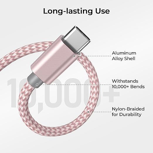 Basesailor USB Type C Charger Cable 3Pack 3.3/6.6/10FT,Charging Cord for iPhone 17 Air,Apple 16 16e 15 Pro Max,Samsung Galaxy A10E A55 A54 A53 A70 A72 A73 A42 A34 A33,S25 S24 S23 S22 Plus,Google Pixel