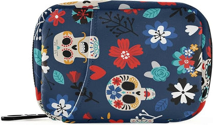 Travel Pill Organizer Weekly Small Pill Box 7 Day Pill Case Vitamin Holder Pill Bottle Organizer Cute Skull