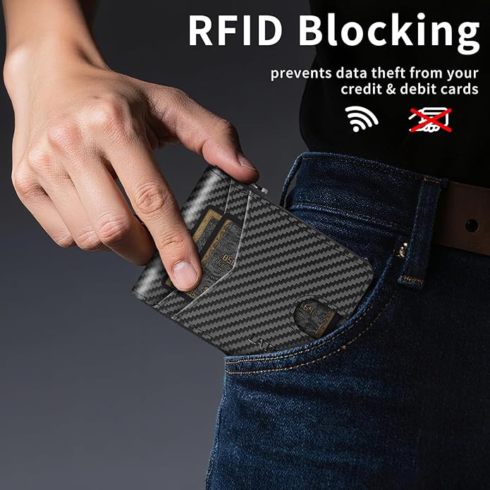 Men’s RFID Blocking Zipper Large Dimensions Wallet with 2 ID Windows - Large Capacity Design, 13 Credit Card Slots