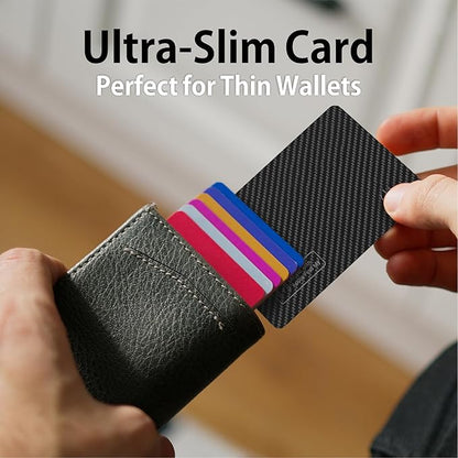 Eelexa Wallet Tracker Card (iOS Only), Compatible with Apple Find My Device, Rechargeable Tracking Card Luggage Tracker for Passports, Laptop, IP68 Waterproof