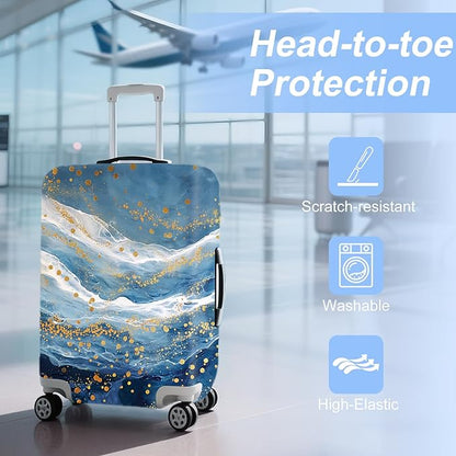 ANNA QUEEN Travel Luggage Cover Suitcase Protector Suitcase Cover Anti-Scratch,Stretchable Bag Cover Washable Durable Polyester