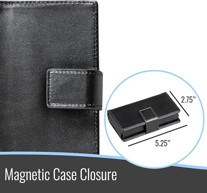 HealthSmart Weekly Pill Organizer, Medicine Organizer, Pill Box for 7 Days, Medication Organizer with Days of the Week, Black